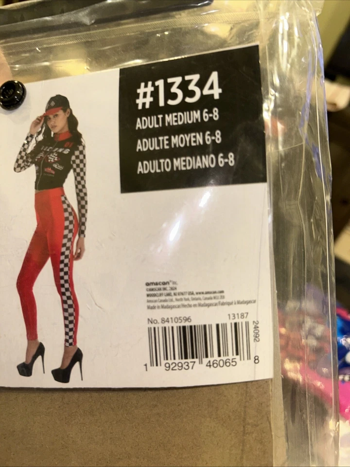 Sexy Disfraz de Conductor de Coche de Carreras para Mujer/Adulto M 6-8 Foto 4 de 4