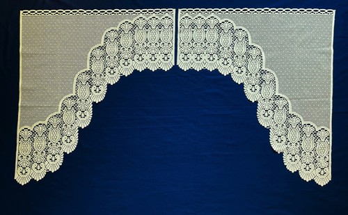 Heritage Lace Ecru Alpine Pineapple Swag Pair 65" x 36" Bedroom Kitchen - Picture 1 of 4