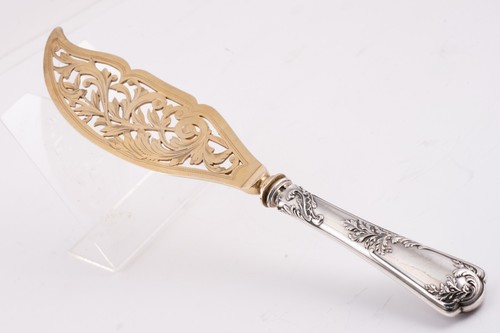 Serving cutlery in a case. Silver, gilt silver, etc. Puiforcat, France, ca 1900 - Picture 11 of 11