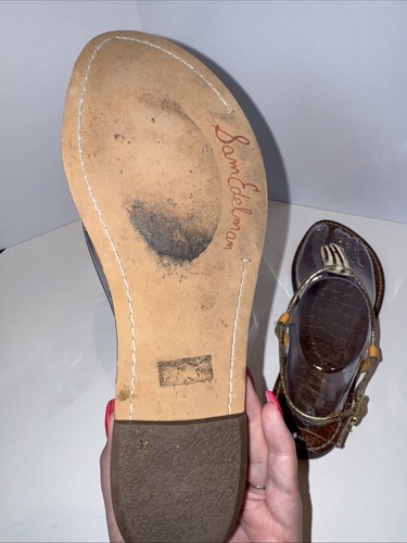 Sam Edelman Women’s Flats Size US 8M Model Gigi Brown Leather - Picture 6 of 7