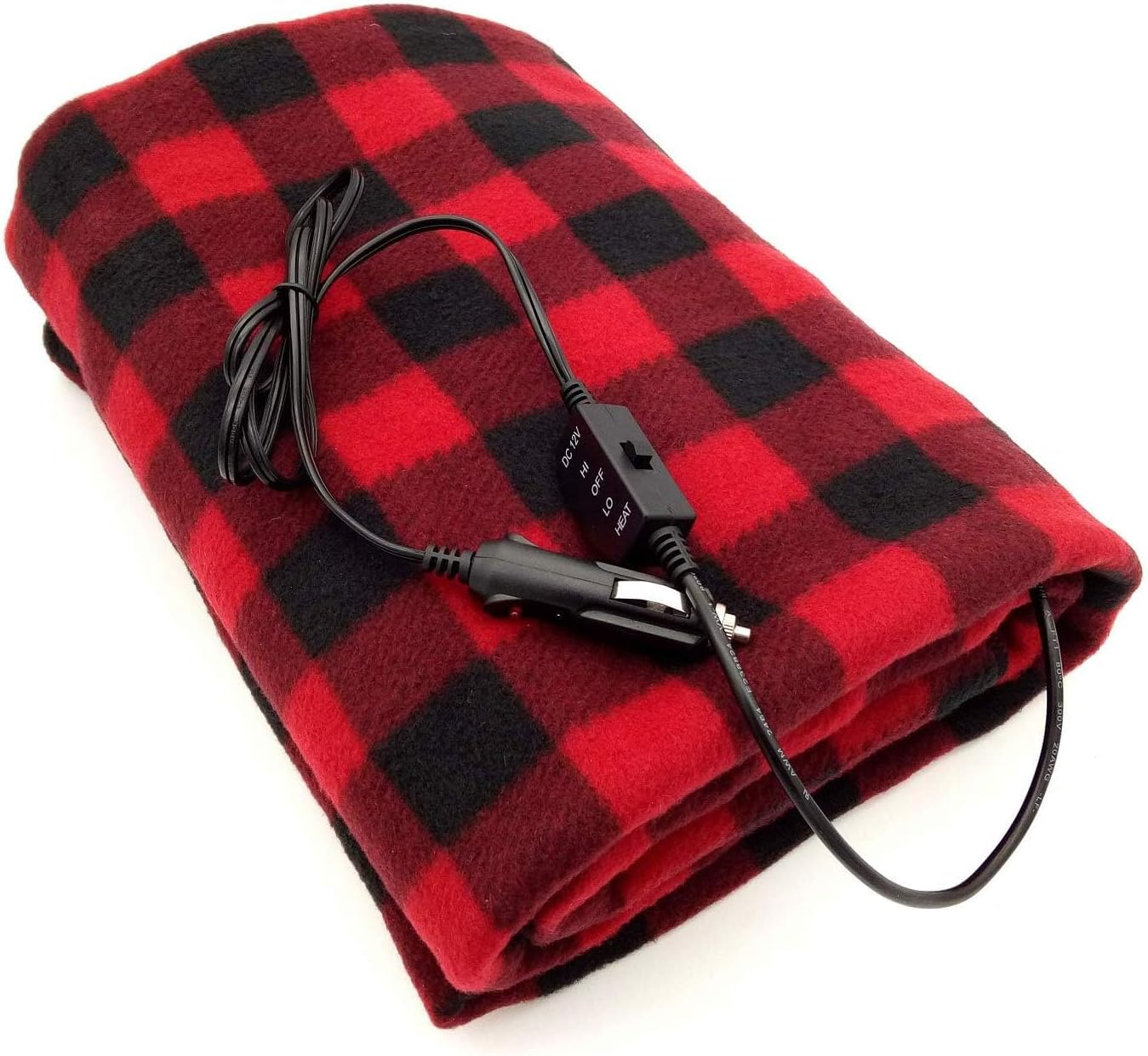 12V Heated Car Electric Blanket Plush Travel Throw 57x39 Inches  