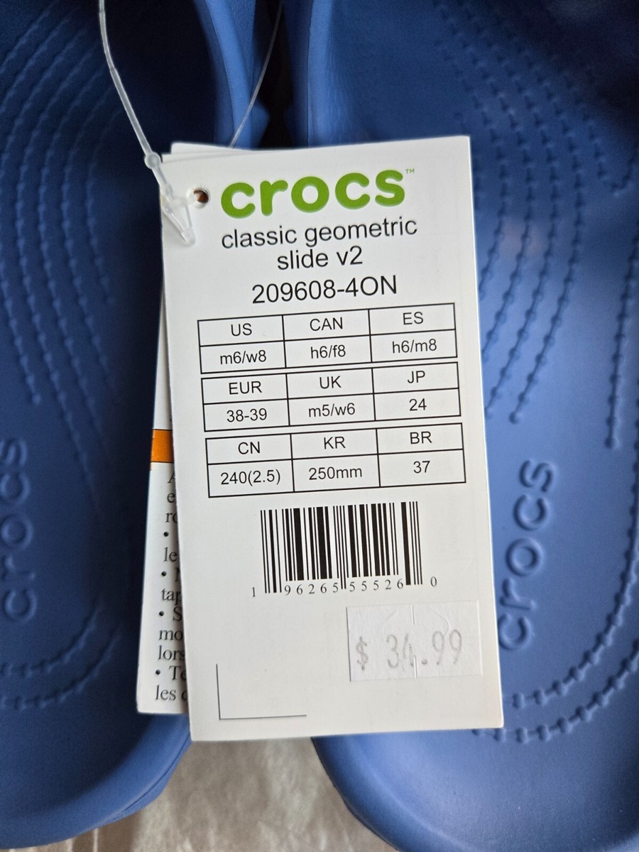 ◆CROCS◆ Public Classic Geometric Slide V2 BK 24SUSD209608 Amazon.com | Crocs Classic Geometric Slide V2 Elemental Blue
