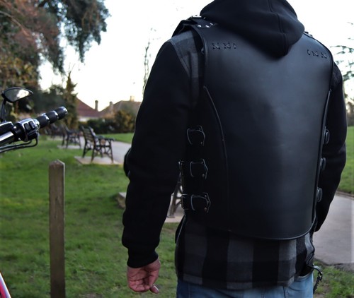 SVAROG 4-7 MM THICK BUFFALO LEATHER BIKER Australian Clubstyle VEST CUT - Picture 7 of 12