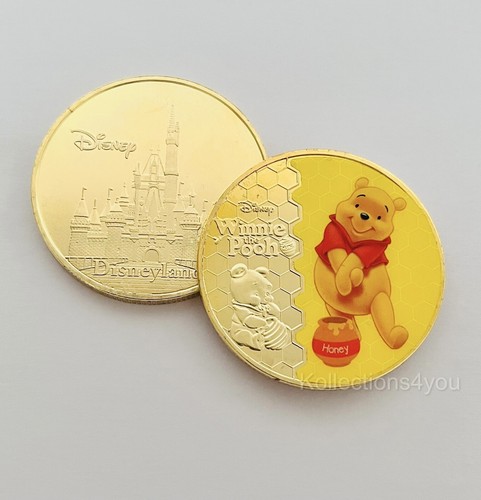 Disney Winnie The Pooh Bär Freunde Vergoldet Medaille Münzen Mit Zertifikat - Picture 8 of 9