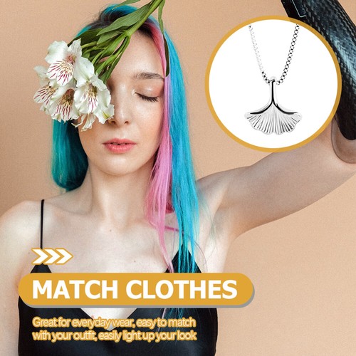 Ginkgo Biloba Necklace Woman Leaf Clavicle Chain Pendant for Women - Picture 10 of 10