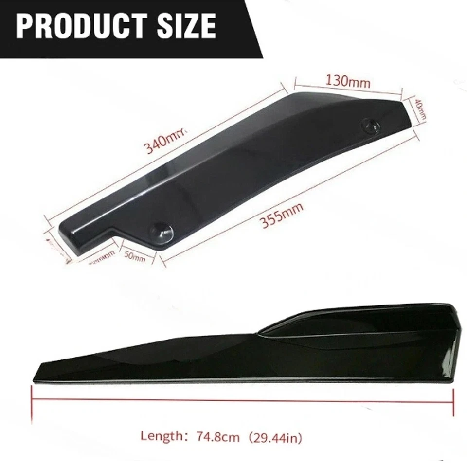 For Chevrolet Malibu Front Bumper Lip Spoiler+Side Skirt+Rear Lip+Strut Rods Foto 4 de 4