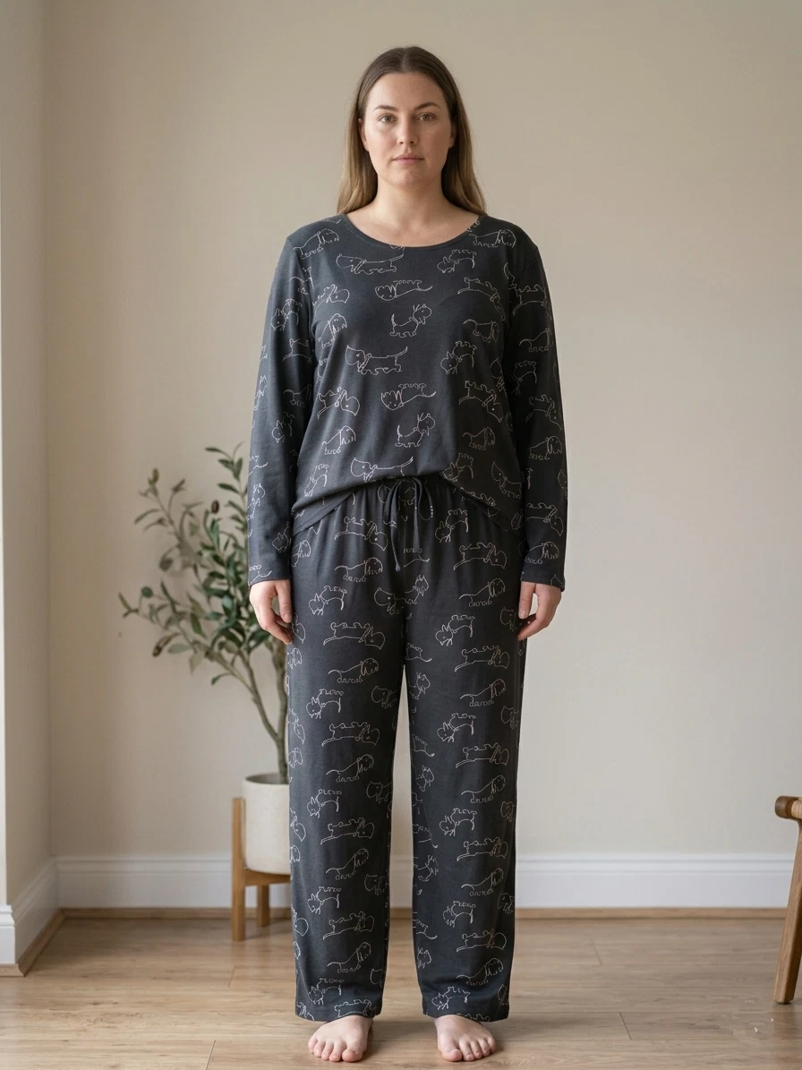 HEMA Women Nightwear Pajama Set Large Soft Lightweight 2 Piece
