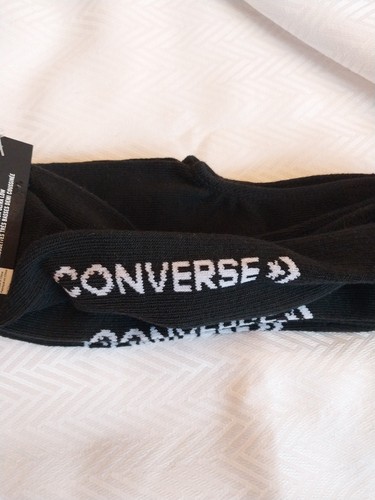 Converse Men's 3 Pairs Half Cushion Ultra Low Socks Black 6-12 - Picture 3 of 6