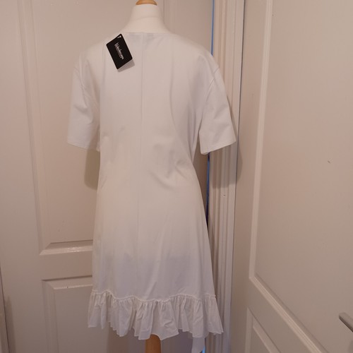 White Cotton Frilled Tunic/Dress From Kaleidoscope Size 20 BNWT - Picture 4 of 4