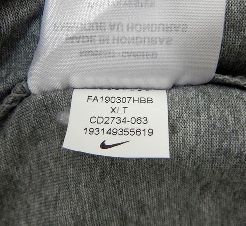 New NBA 2019-20 Detroit Pistons Team Player Issued Grey T-Shirt XLT NWT 741S - Picture 7 of 9