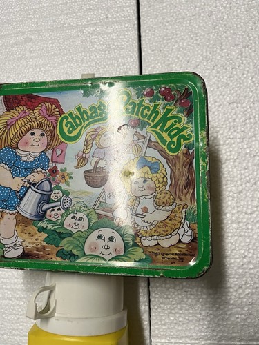 1983 Cabbage Patch Kids Lunch Box & Thermos * Vintage * Lunchbox tin kit pail - Picture 3 of 14