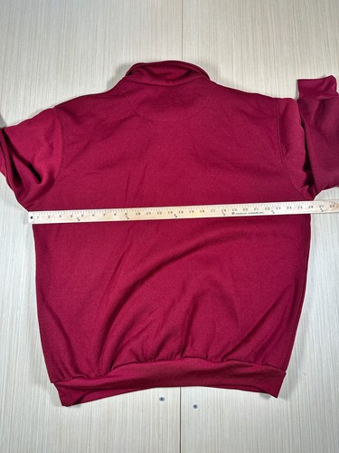 Vintage Weatherman Sweatshirt Mens XLT Maroon Logo Cotton Long Sleeve Pullover - Picture 4 of 5