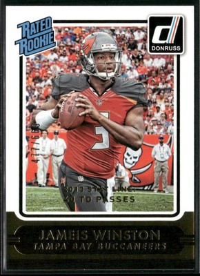 2015 Donruss #201 Jameis Winston Stat Line Season #/669 ROOKIE