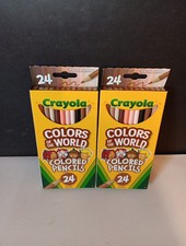 2pk Crayola Colored Pencils 24 Pack, Colors of the World, Skin Tone Multi
