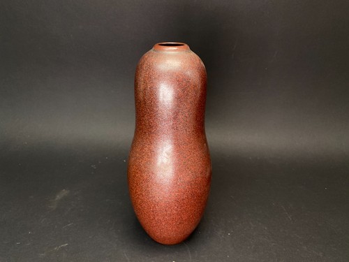 Japanese Ikebana Pottery Vase with Window Wood Handle Vintage Wabi-Sabi Marked - Picture 2 of 9