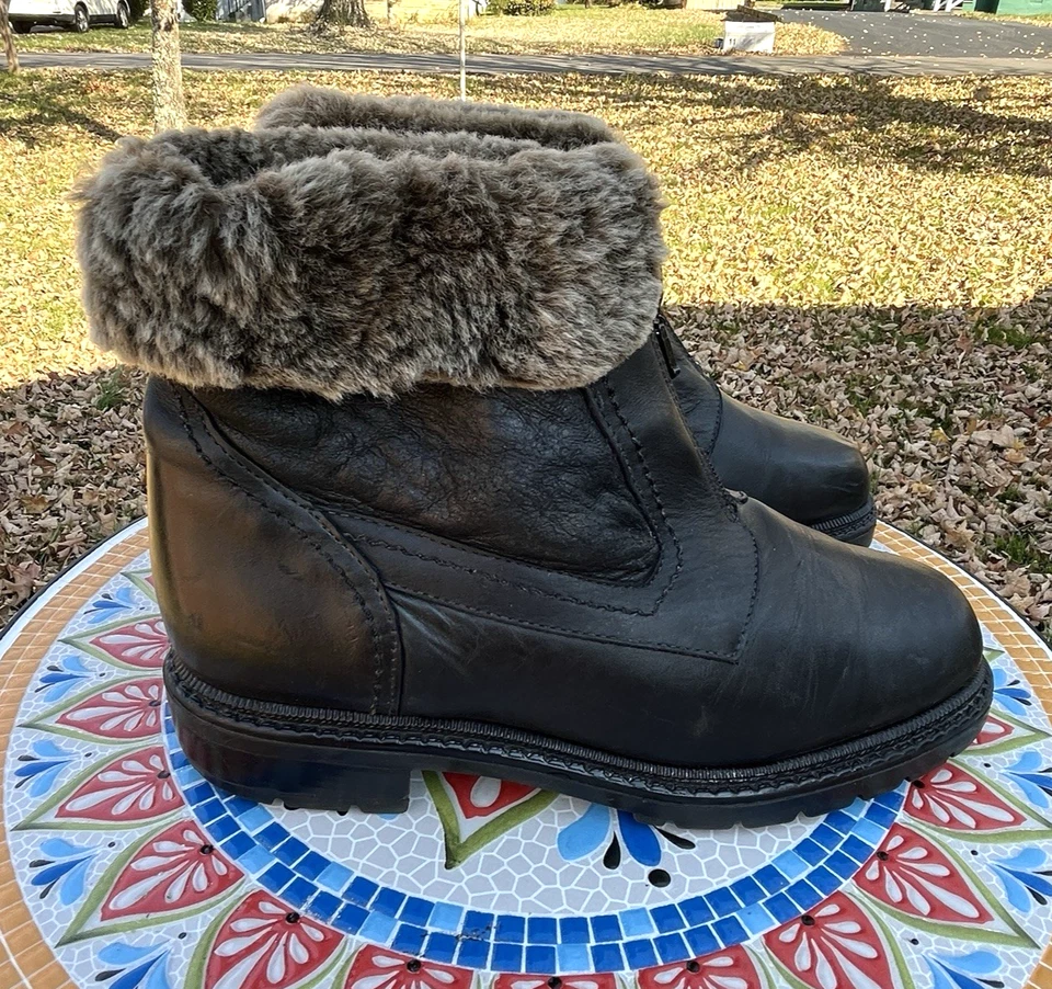Botas de invierno Blondo Nourlat para mujer talla 9 marrón imitación cuero y piel cremallera frontal Foto 4 de 4