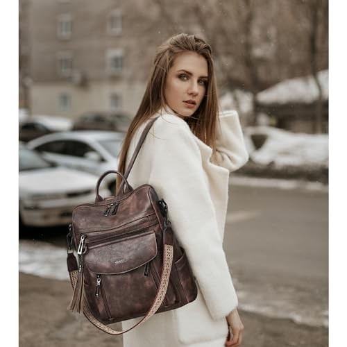 Rucksack Geldbörse für Damen Mode Leder Backpack Geldbeutel Designer Reise - Bild 3 von 7