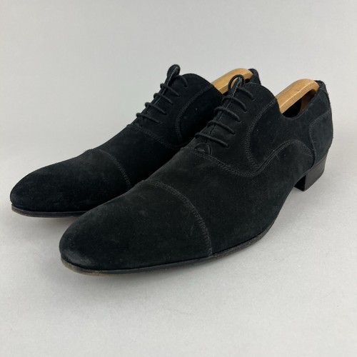 Russell & Bromley Faded Suede Oxford Lace Up Cap Toe Formal Dress Shoes 44 UK10 - Picture 5 of 14