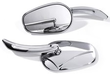 Spiegel Set Custom Chrom Diamond Twin Cam Style für Harley Davidson Japaner etc.