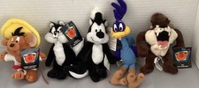VTG Looney Tunes Mini Bean Bags Of 5. Speedy,Penelope,Pepe Le Pew,Roadrunner,Taz