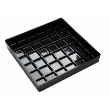 Cal-Mil 681-6-13 Classic 6" Black Square Drip Tray