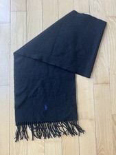Vintage Polo Ralph Lauren 100 Lambs Wool Unisex Neck Warmer Scarf Pony Logo