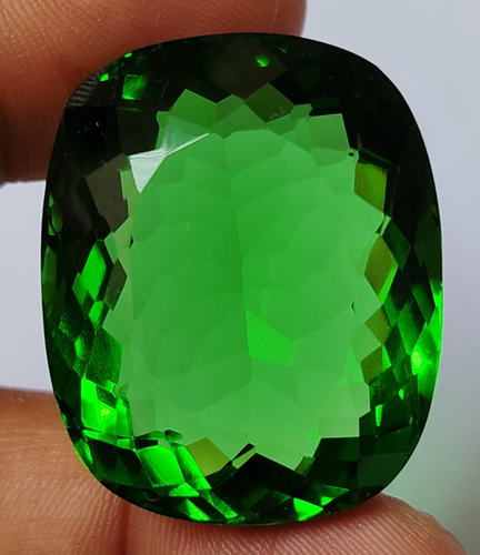 AAA+ Large Green Peridot 98.00 Ct. Cushion Cut Loose Gemstone Gift for Women/Her - Picture 2 of 7