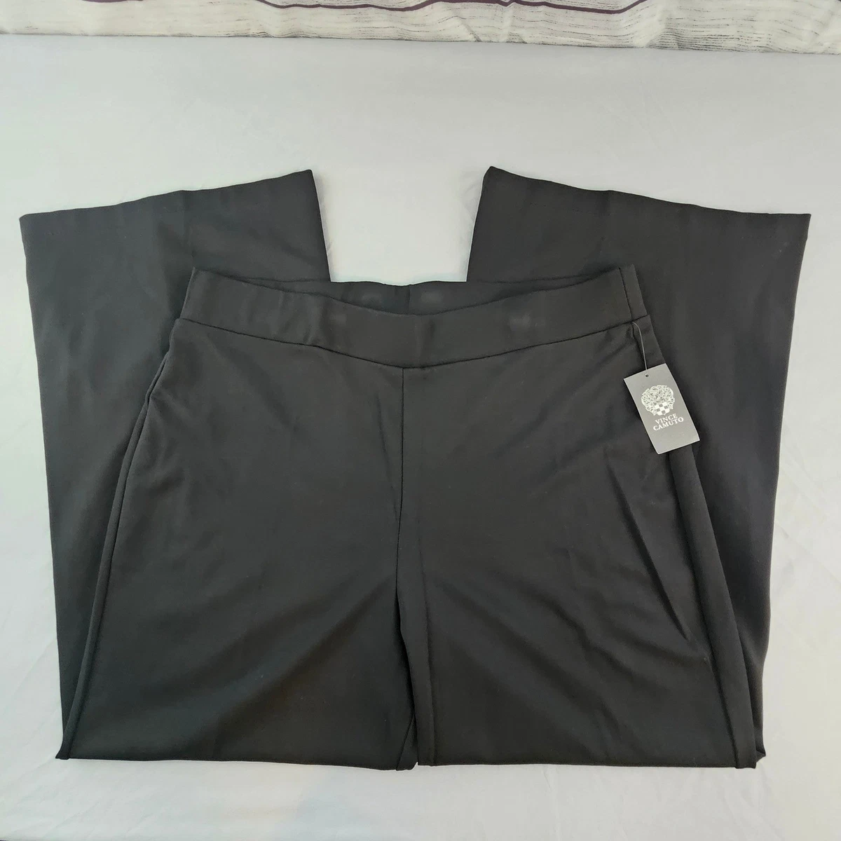Pantalon Habillé Femme Vince Camuto Taille 8 Noir - Coupe Droite, Taille Haute