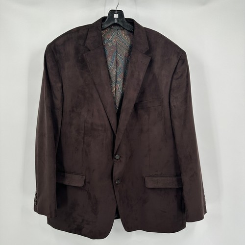 Lauren Ralph Lauren Men Blazer 50R Brown Suede Look Sport Coat Classic Old Money - Picture 1 of 9