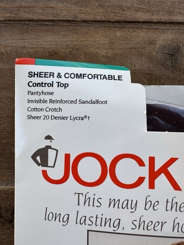 Vintage Jockey for Her Sheer Control Top Aubergine Medium Tall Pantyhose - Picture 2 of 6