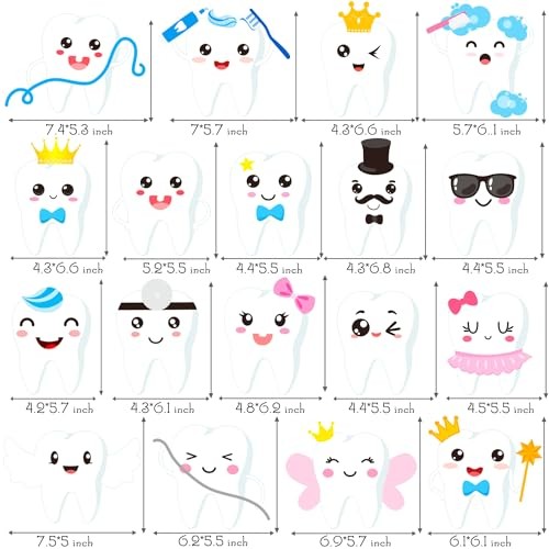 Tooth Party Hanging Swirls First Tooth Party Decoration 20Pcs Tooth Birthday - Picture 3 of 8