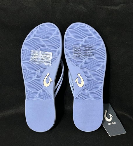 Olukai Aka Damen-Flip-Flop-Riemensandalen wolkenblau Größe 7 US UVP $ 70 neu mit Etikett - Bild 8 von 10