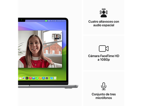 Apple MacBook Air (2024), 13,6", Chip M3, CPU 8 núcleos, 8GB RAM, 512GB SSD - Imagen 6 de 9