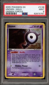 Pokemon Unown EX Unseen Forces Holo Rare #J/28 PSA 9 Mint