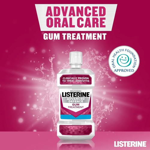Listerine Advanced Defence Collutorio Trattamento Gomma (500ml), Clinicamente Provato - Foto 2 di 12