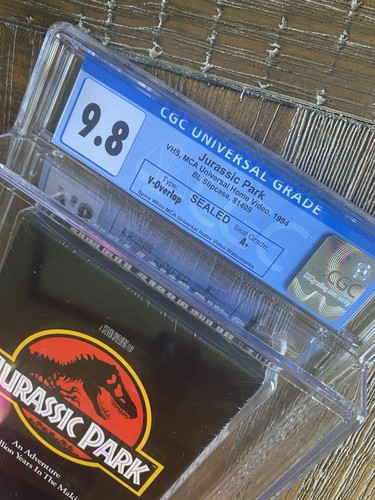 π₯ CGC 9.8 π₯ 1994 Jurassic Park VHS 1993 A+ Seal π₯ TOP POP π₯ - Picture 2 of 4