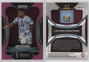 2022 Panini Prizm World Cup Qatar Pink Prizm Lautaro Martinez #5