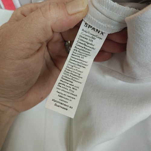 Pantalones rectos SPANX NUEVOS CON ETIQUETAS 20372R On The Go ajustados clásicos blancos elásticos talla 30 X 37" - Imagen 9 de 14