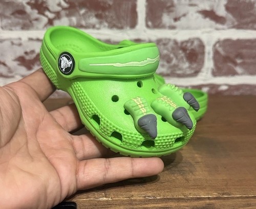 Crocs Kids Sz 6C Clogs Classic Dinosaur Green - Picture 1 of 8