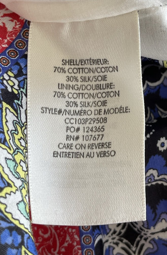 Mini Vestido Alice & Olivia Rovers Patchwork Cuartos Franceses Talla XS~ Hermoso~ - Imagen 12 de 12