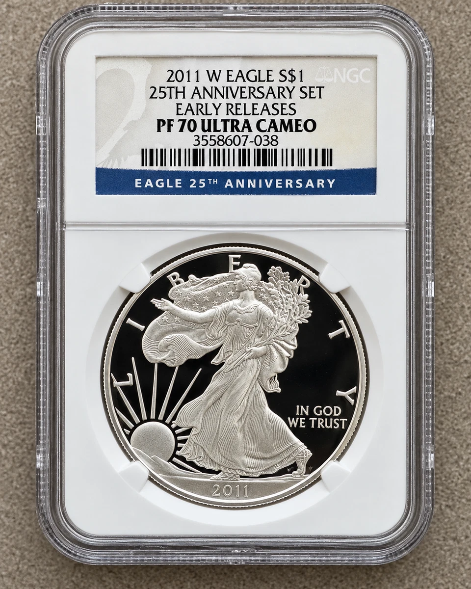 2011 W イーグル 25周年 PF70UC 銀貨Early Releases 25+ Silver Eagle Pf70 2011 for sale | Updated Oct 2026