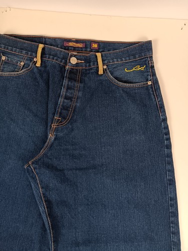 Pantalones de mezclilla Ed Hardy Christian Audigier bordados calaveras talla 38W X 34L  - Imagen 6 de 17