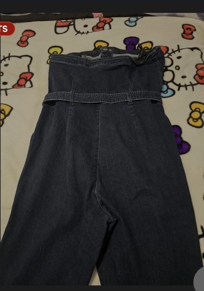 Mono vaquero Guess Damara para mujer XL cinturón sin tirantes  Foto 2 de 4