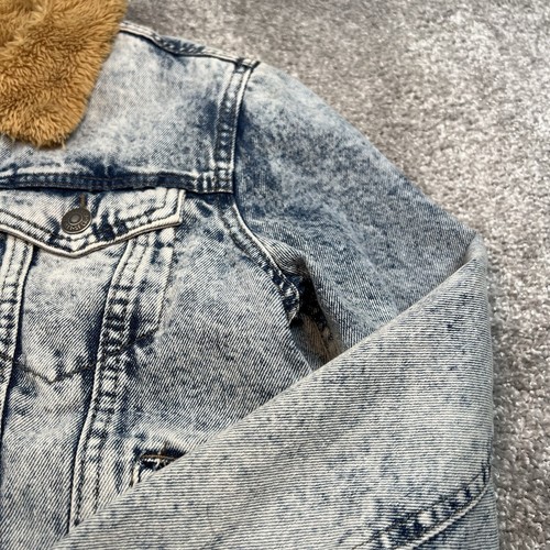 NEW Levi's Denim Jacket Youth Medium Sherpa Lined Jean Trucker Snap 10-12 years - Picture 4 of 20