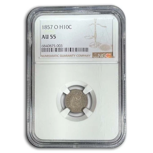 1857-O Liberty Seated Half Dime AU-55 NGC