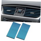20 Pcs BLUE Car Vent Outlet Trim Strip Chrome PVC Car Air Conditioner Vent Blue