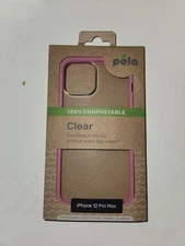 NEW Pela Phone Case for Apple iPhone 12 / 12 Pro Eco Friendly Pink Design Yoga