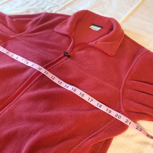 Chaqueta polar Columbia para hombre talla M roja cuello cremallera completa bolsillos con cremallera - Imagen 4 de 8