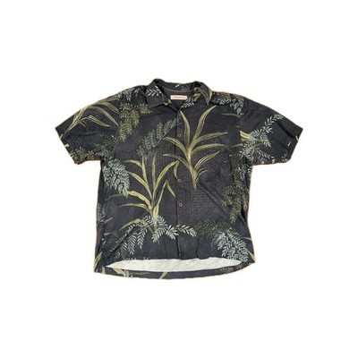 Tommy Bahama Hawaiihemd Herren 100% Seide Palm Leave Größe XL