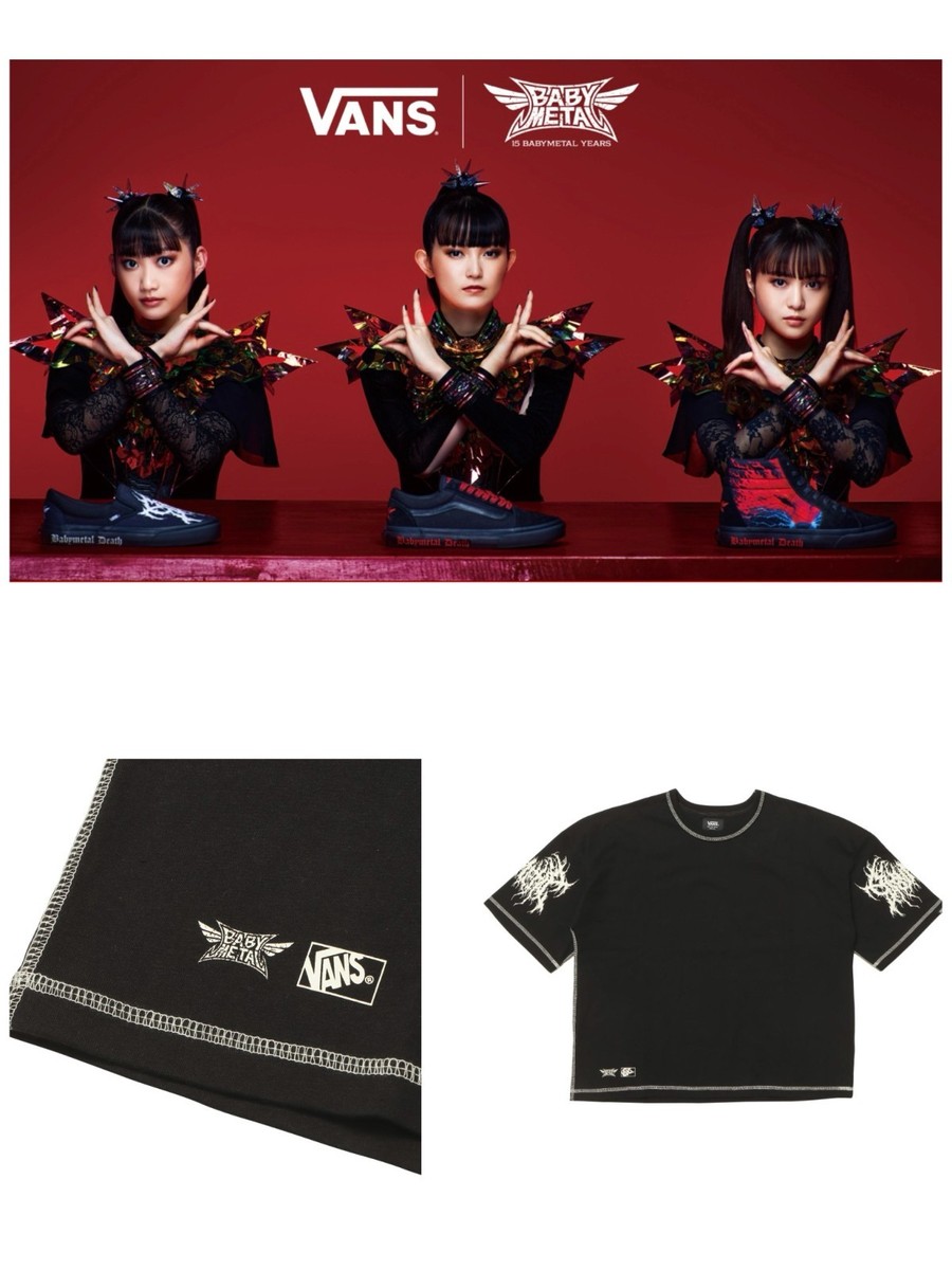UNISEX VANS SHORT SLEEVE T-SHIRT BABYMETAL Collaboration ABC Mart